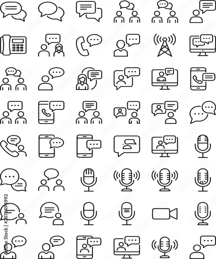 Fototapeta premium Corporate interface icon set for web mobile user interface and digital design application projects vector illustration