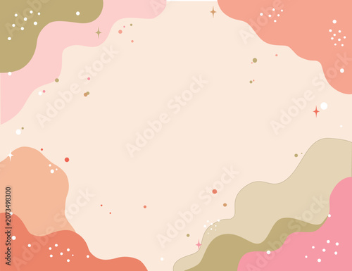 Soft Peach Dusty Green Feminine Branding Background, Botanical Line Art, Neutral Aesthetic, Vector Frame
A beautifully soft, feminine vector background frame for cosmetics, skincare, and wellness 