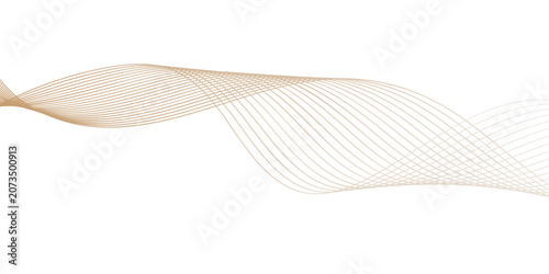 Bild auf Leinwand elegant wave of thin flowing lines in soft beige color, creating a minimalist abstract composition that suggests movement, grace, and modern design aesthetic for professional presentation