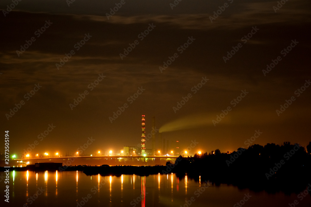Fototapeta premium power plant at night