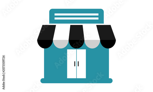 shop store building vector logo