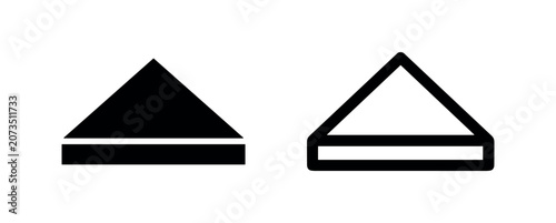 Bild auf Leinwand Eject Button Vector Icons Set. Media Player Control Symbol.