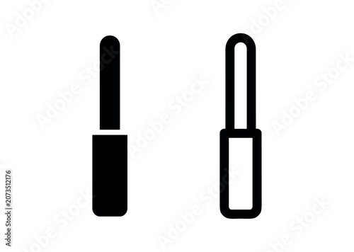 Obraz na plátne Nail file or emery board icon in solid and outline styles