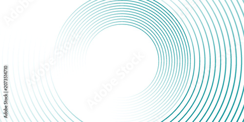 Schilderij op canvas Blue radar sign Sonar icon Spiral sound wave rhythm line dynamic abstract vector