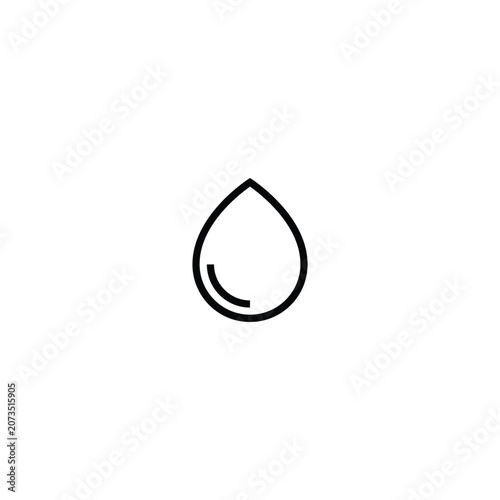 Water Drop Liquid Nature Clean Line Icon