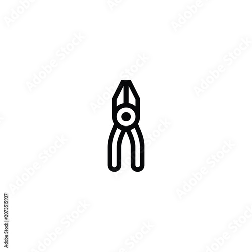 Pliers Grip Tool Mechanic Repair Line Icon