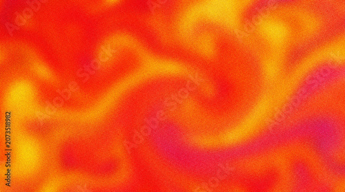 Fotografie Vibrant orange and red gradient background, grainy abstract swirl texture, warm