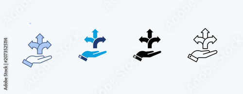 Bild auf Leinwand Flexibility Multiple Icon Illustration Vector