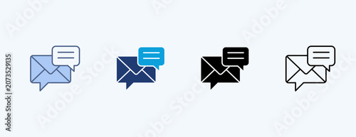 Tableau sur toile Modern Email Multiple Icon Illustration Vector