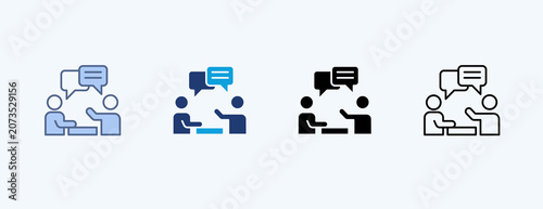 Photos Negotiation Multiple Icon Illustration Vector