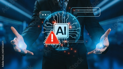 Tableau sur toile AI interface showing prompt error warning and system alert