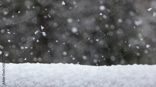 A tiled roof in the snow in early January, England, United Kingdom