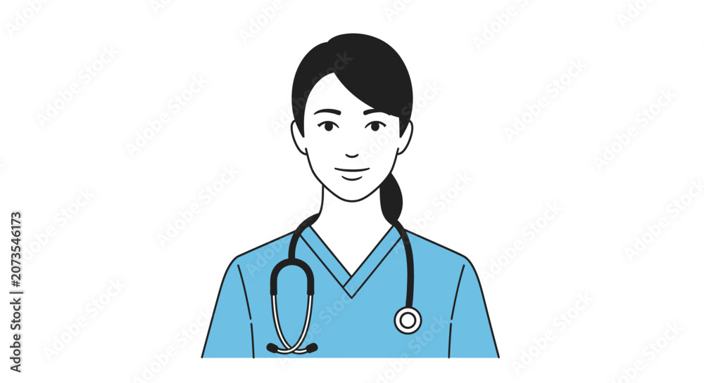 Fototapeta premium Female Nurse in Medical Uniform.