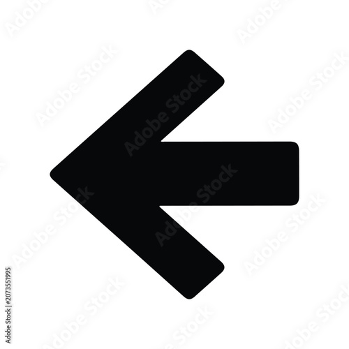 left arrow icon vector symbol