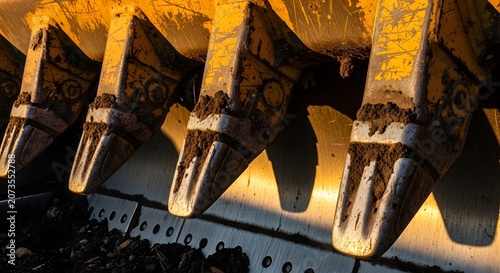 Close up of industrial machinery gears in a factory setting with warm lighting.