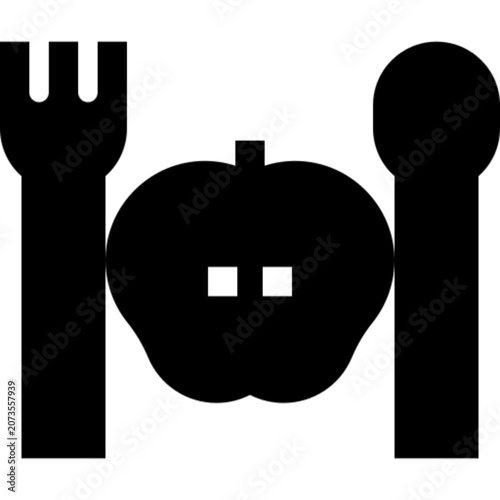 Diet Nutrition Healthy Food Wellness Fitness Balance Icon Set