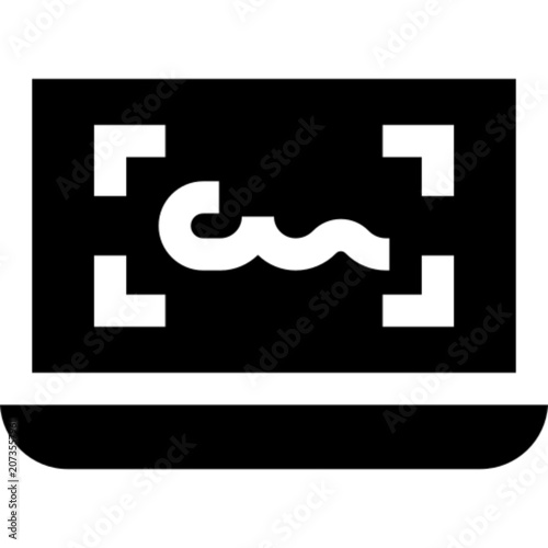 Digital Signature Authentication Security Technology Document Icon Set