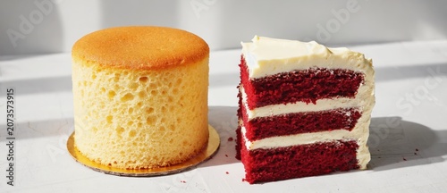 Delicious cakes displayed with white background for culinary and design uses