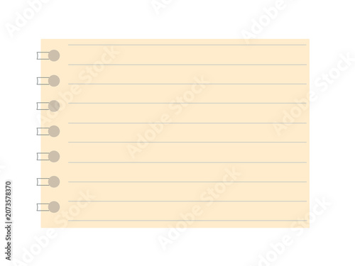 Fotografie Illustration of landscape oriented loose leaf paper