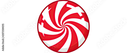 Bild auf Leinwand Red and White Swirl Peppermint Candy