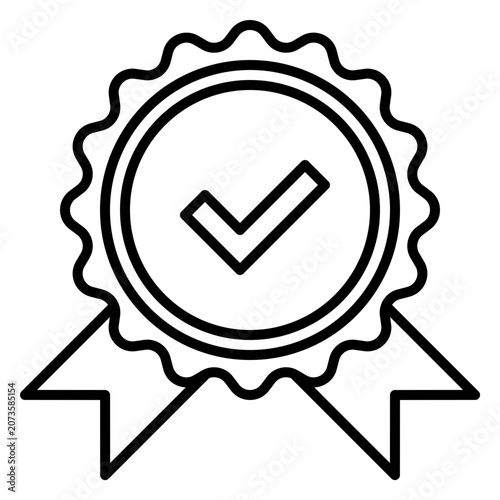 approve icon with line style