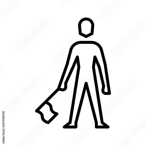 Referee icon with line style