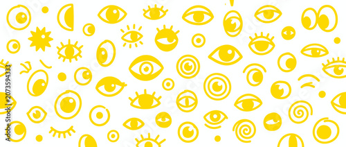 Yellow Eyes Pattern: Surveillance, Vision, Awareness, Observation, Vigilance, Seeing