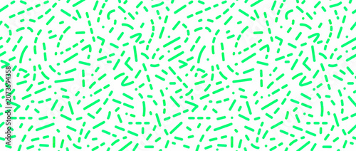 Abstract Green Dashes Pattern on White Background, Minimalist Design