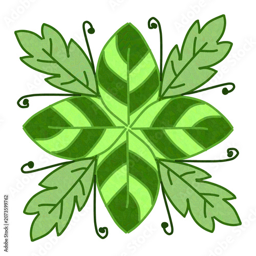 green leaf vector