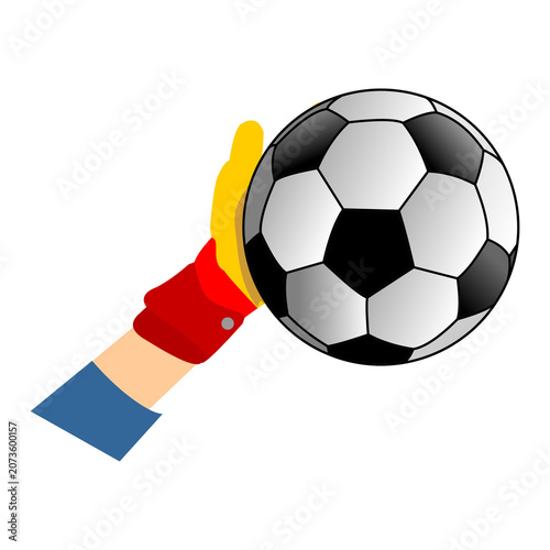 soccer ball in hand