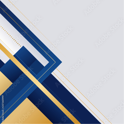 Abstract Blue and Gold Geometric Background