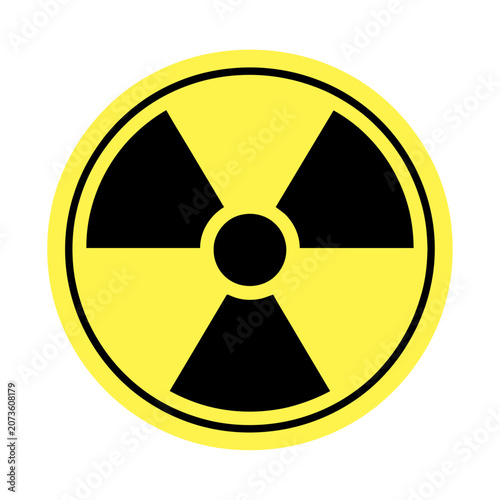 Radiation hazard warning symbol vector icon