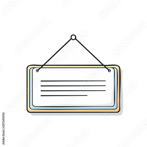 Hanging Signboard with Blank Space for Text