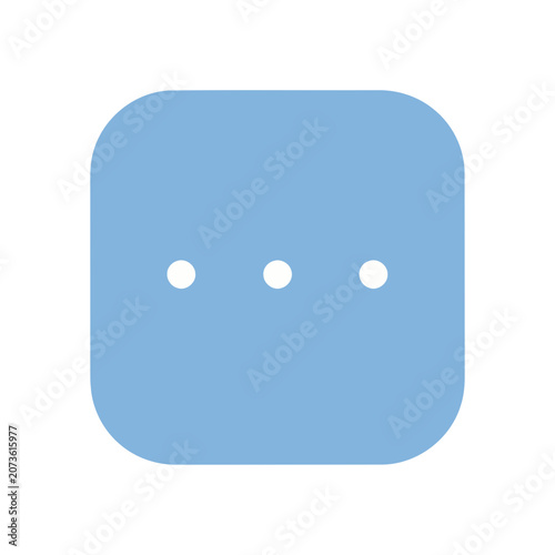 Light blue hamburger menu icon with three dots
