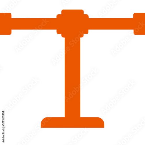 Orange Barbell Icon