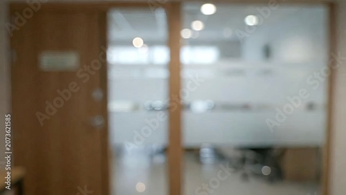 Blurred office interior background featuring soft focus and gigapixel art scale for professional use