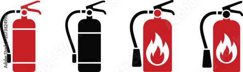 Foto Fire Extinguisher vector icon representing emergency response firefighting equip