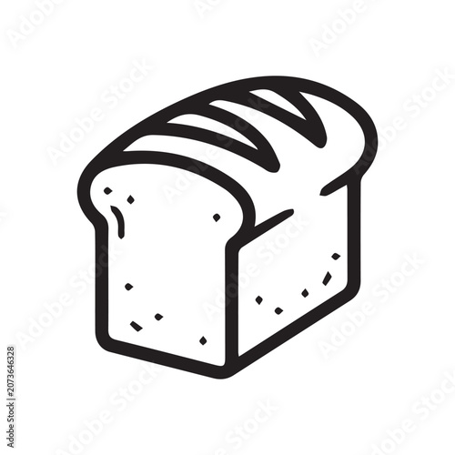 Simple loaf of bread icon
