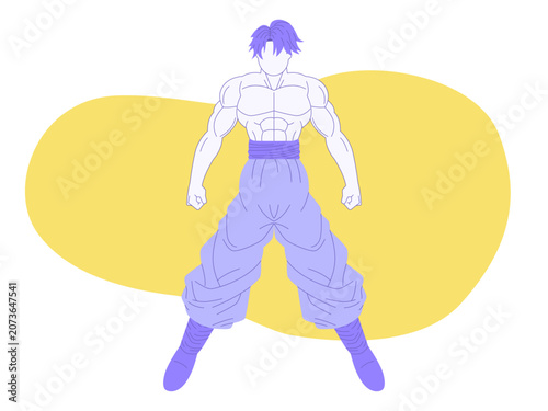 Foto A Super Saiyan standing in a mighty stance
