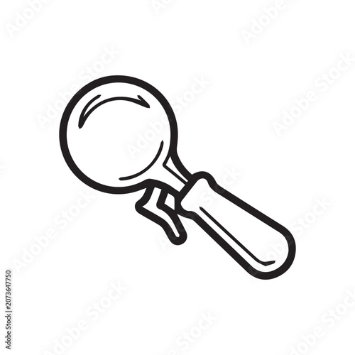 Foto stylized magnifying glass icon