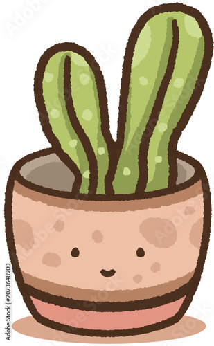 Potted Plant Visual Illustration