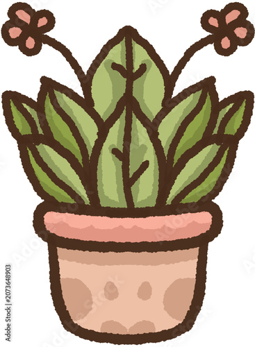 Potted Plant Illustration for Home Decor
