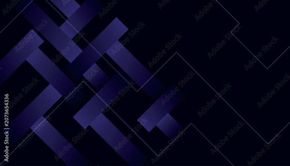 Fototapeta premium Abstract background with overlapping diagonal geometric layers. Modern design with futuristic square shapes and glowing lines. Vector illustration EPS. 2