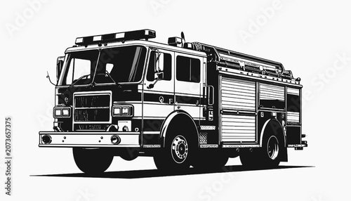 Foto Fire Truck Emergency Response Vehicle.