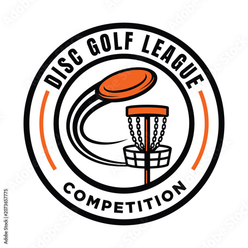 Illustration of Disc Golf Logo Design Vector Illustration