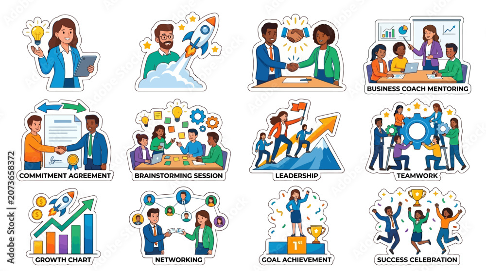 Fototapeta premium Business people working in office.