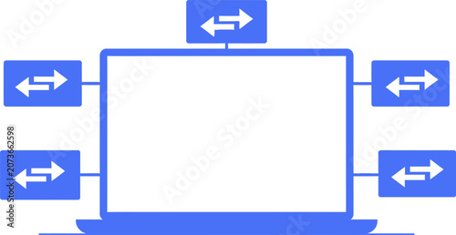 Digital network connection and data exchange concept for web banner social media banner business presentation marketing meterial.