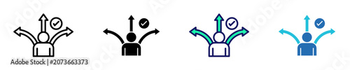 Career Direction Icon Set Multiple Style Collection