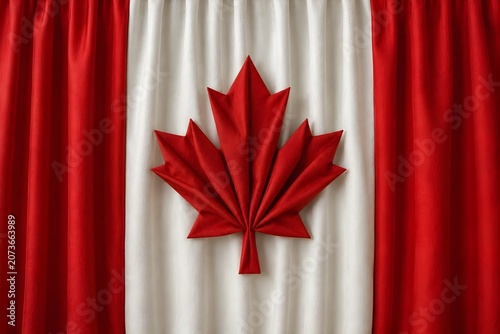 Canada flag curtain backdrop for soccer world cup background