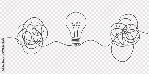 Tableau sur toile Chaos line problem solve concept